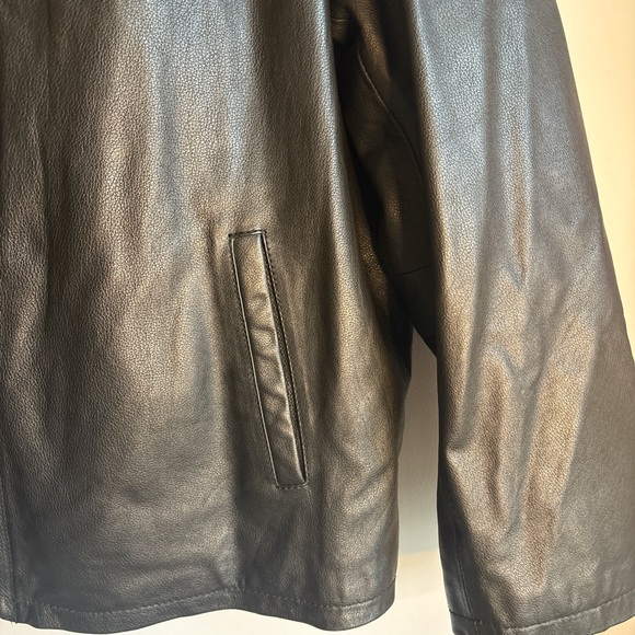 Croft & Barrow Black Leather Jacket - Picture 3 of 5